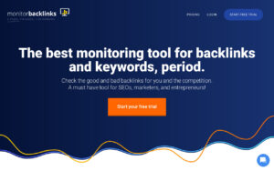 Monitor Backlinks  website screenshot